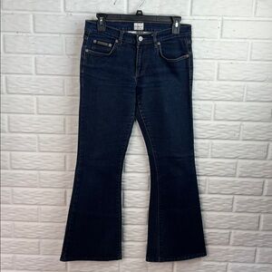 CALVIN KLEIN JEANS FLARE JEANS DARK DENIM JEANS SIZE 6